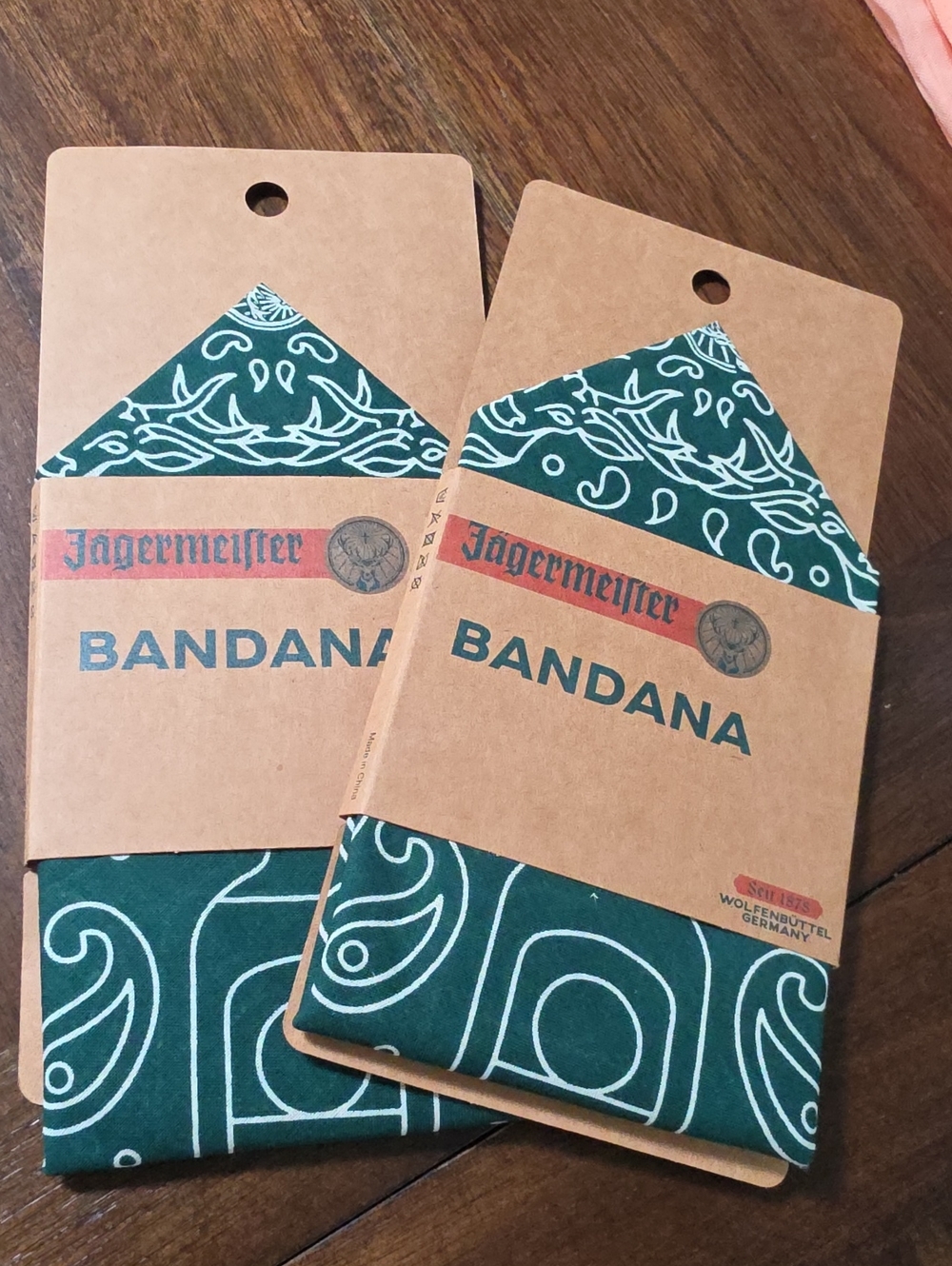 JAGERMEISTER BANDANA HANDKERCHIEF/SCARF- Wolfenbuttel Germany BRAND NEW SET OF 2